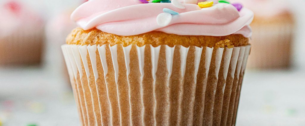 pink cupcake red cherry