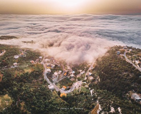 barhalyoun village lebanon aerial view