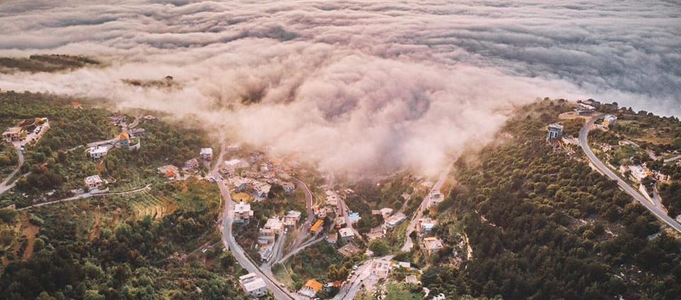 barhalyoun village lebanon aerial view