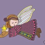 christmas angel purple