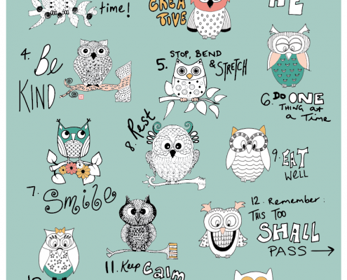 owl art print by Jennifer Reid