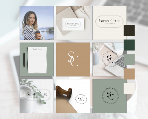 sarah cruz branding design by Jennifer Reid