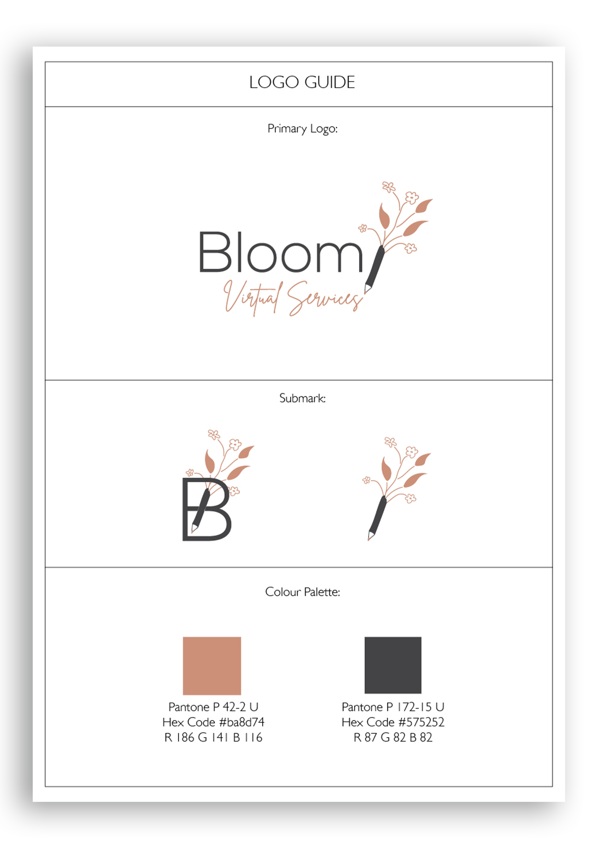 bloom branding design by Jennifer Reid