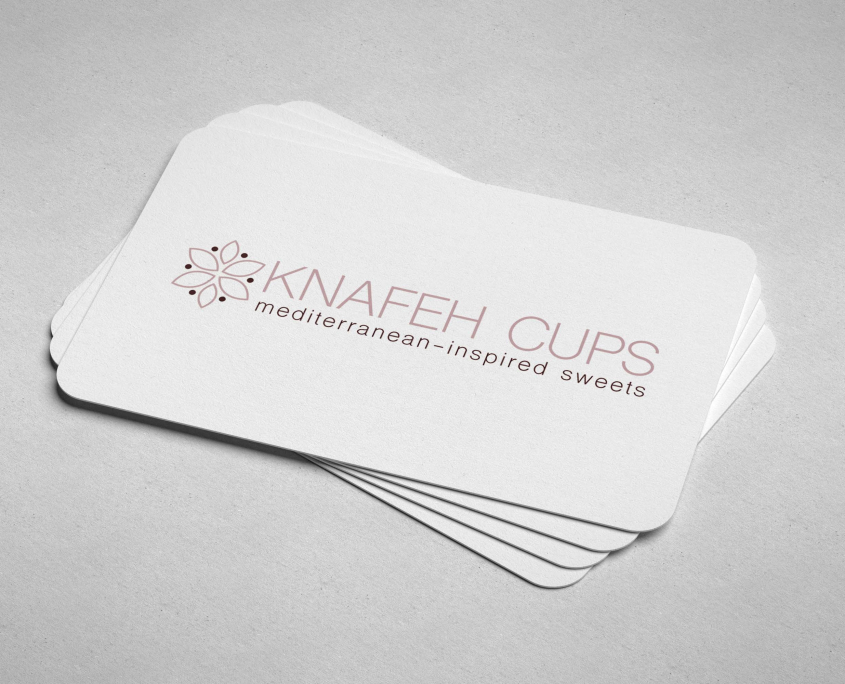 knafeh cups logo design by Jennifer Reid