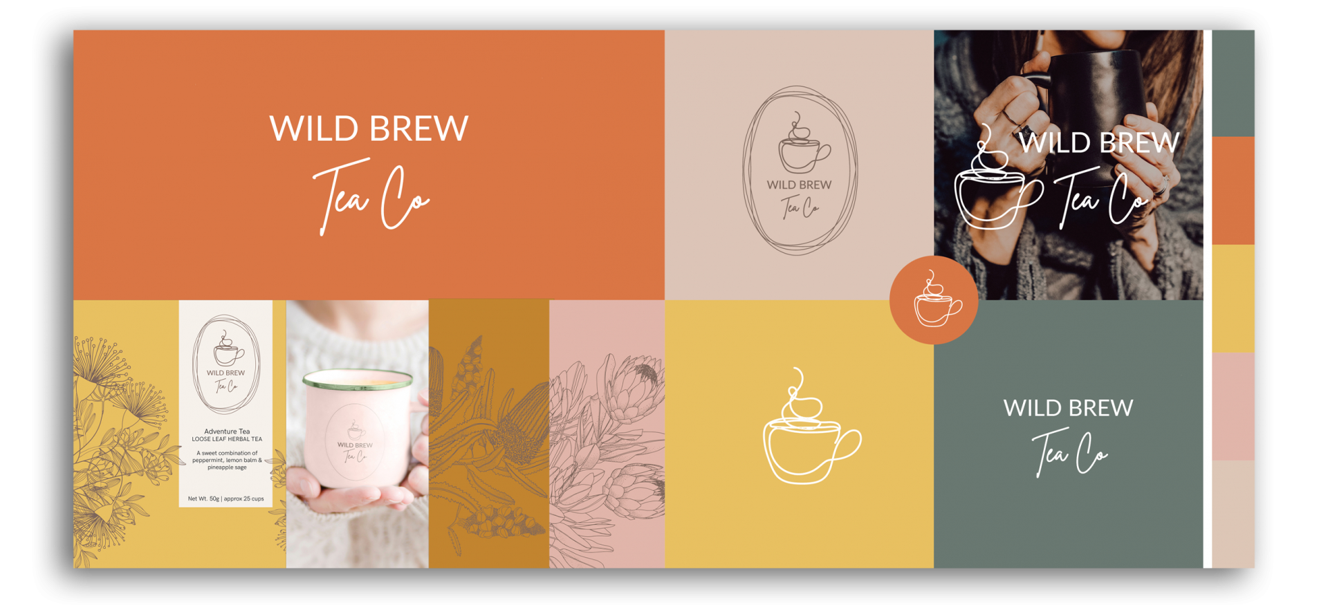 wild brew tea co branding design by Jennifer Reid