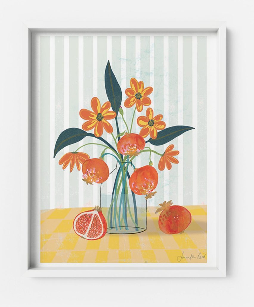 Pretty Pomegranates by Jennifer Reid