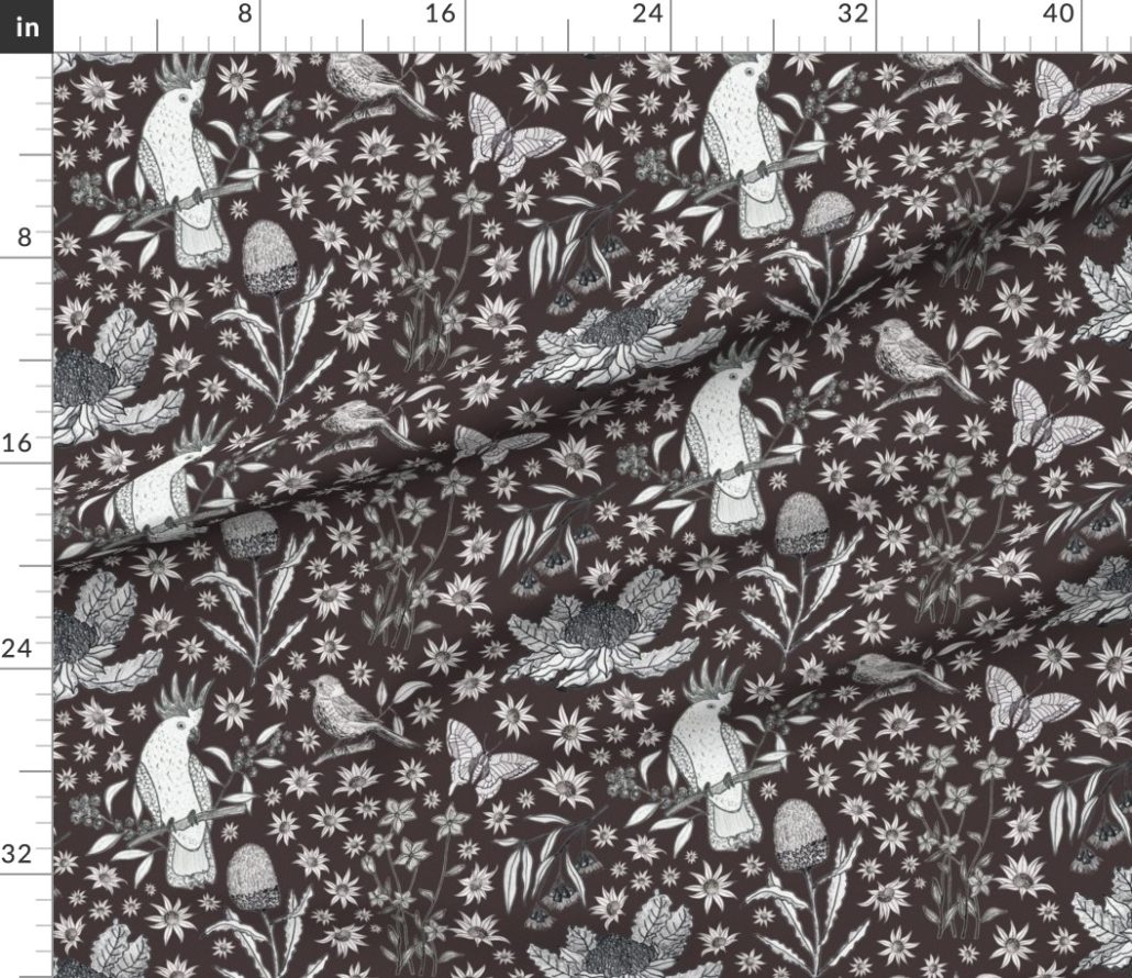 brown love story fabric