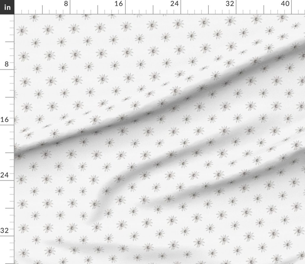 cream love story floral fabric