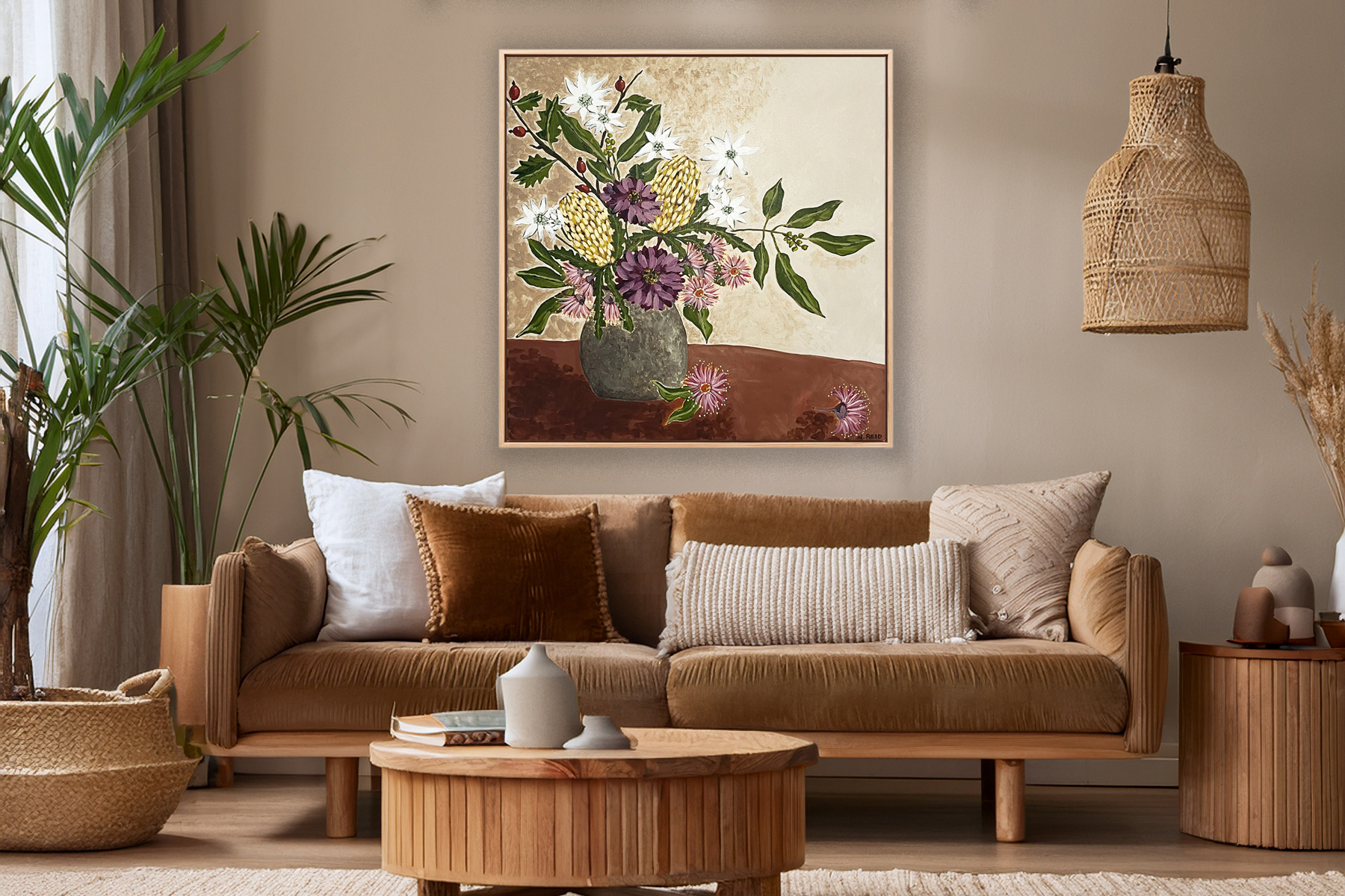 Moments Kept framed jennifer reid living room