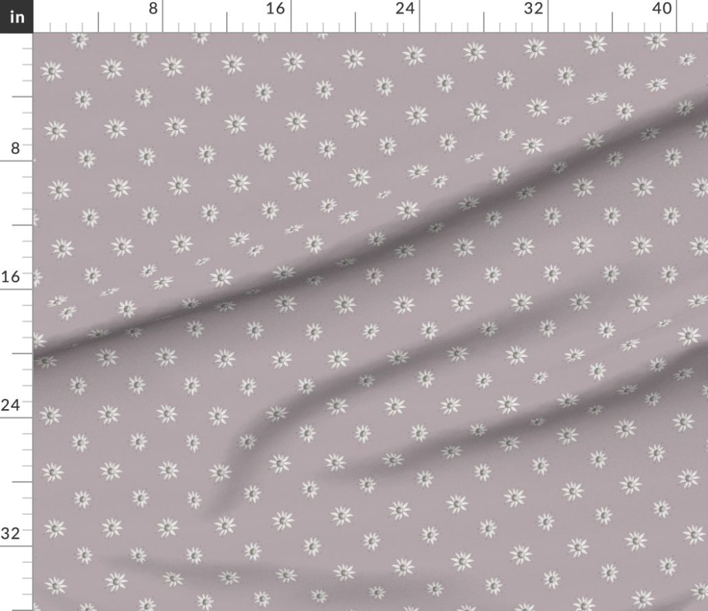 Love Story Pink Floral Dots Fabric by Jennifer Reid