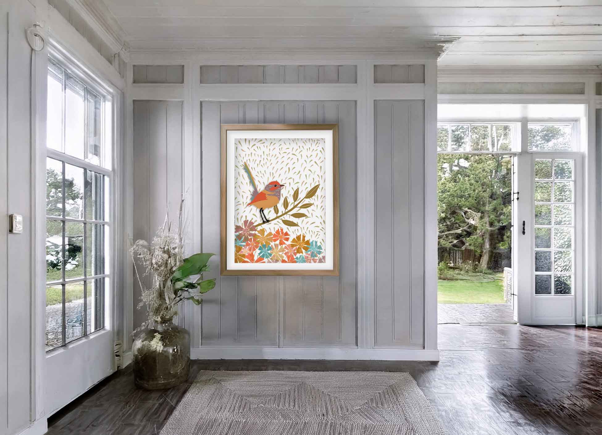 Framed Birdy art print